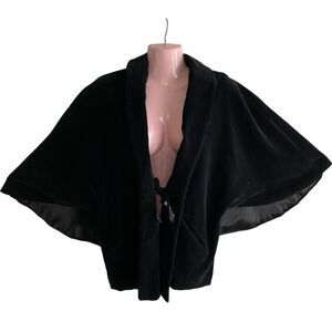Vtg Black Velvet Bolero Capelet National Recovery Board Coat & Suit Industry